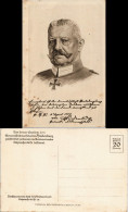 Generalfeldmarschall Hindenburg, Widmungstext, Künstlerkarte 1917 - Guerra 1914-18