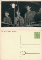 Ansichtskarte  Bergbau Kumpel GLUCK AUF! Walter Lüden Foto-AK 1950 - Ohne Zuordnung