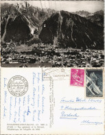 CPA Chamonix-Mont-Blanc Vue Générale Et Le Brévent 1955 - Chamonix-Mont-Blanc