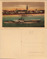 Ansichtskarte Düsseldorf Panorama-Ansicht Mit Rhein Dampfer Schiffen 1920 - Düsseldorf