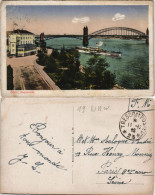 Ansichtskarte Bonn Rheinbrücke, Restaurant - Dampfer Gel. Feldpost 1923 - Bonn