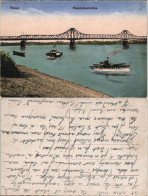 Ansichtskarte Wesel Rheinbabenbrücke - Dampfer 1922 - Wesel