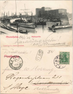 Ansichtskarte Mannheim Hafen Partie, Schiffe Und Lagergebäude 1902 - Mannheim