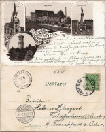 Ansichtskarte Litho AK Witten (Ruhr) Haus Witten, Kriegerdenkmal 1899 - Witten