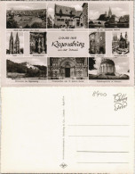 Regensburg Mehrbild-AK Ua. Dom, Walhalla, Stadtteilansichten 1960 - Regensburg