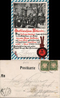 München Hofbräuhaus Innenhof Mit Gesellschaft, Urkunden-Typkarte 1901 - Muenchen