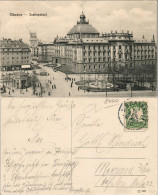 Ansichtskarte München Justizpalast Mit Vorplatz, Innenstadt Ansicht 1910 - München