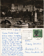 Ansichtskarte Heidelberg Panorama-Ansicht Fahrgastschiff Neckar Vor Burg 1960 - Heidelberg