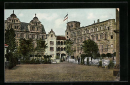 AK Leipzig, Welt-Ausstellung Für Buchgewerbe Und Graphik 1914, Schlosshof Von Alt-Heidelberg  - Ausstellungen