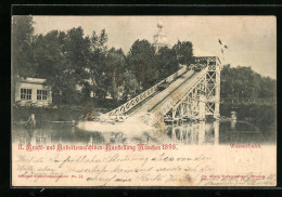 AK München, Kraft- Und Arbeitsmaschinen-Ausstellung 1898, Wasserbahn  - Exposiciones