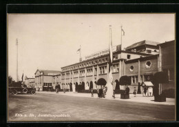 AK Köln A. Rh., Jahrtausend Ausstellung Der Rheinlande 1925, Ausstellungsgebäude Mit Strasse  - Expositions