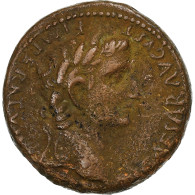 Tibère, As, 9-14, Lugdunum, Bronze, TTB, RIC:238a - Les Julio-Claudiens (-27 à 69)
