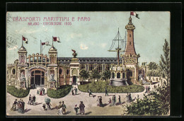 AK Milano, Exposizione Di Milano 1906, Trasporti Marittimi E Faro  - Expositions