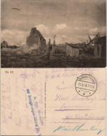 Feldpostkarte 1. WK Zerstörter Ort 1918/  Deutsche Feldpost (Stempel) - Guerra 1914-18