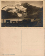 Ansichtskarte  Berninabahn Und Piz Cambrena, Schweiz Eisenbahn, Alpen 1920 - Trains
