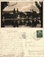 Postcard Leitmeritz Litoměřice Blick Auf Stadt Und Anlegestelle 1939 - Tchéquie