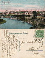 Postcard Saaz (Eger) Žatec Stadt Flußbadeanstalt 1909 - Repubblica Ceca