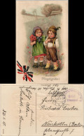 Junge Und Mädchen - Pfingsten Patriotika Prägekarte 1915 Prägekarte - War 1914-18