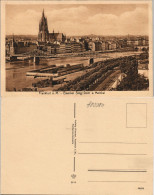 Frankfurt Am Main Panorama-Ansicht Mit Eiserner Steg Main Brücke 1920 - Frankfurt A. Main