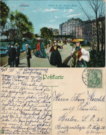 Ansichtskarte Hamburg Partie An Der Aussen-Alster Mit Hotel Atlantic 1911 - Altri & Non Classificati