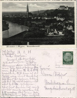 Ansichtskarte Landshut Totale, Brücke - Gel. Bahnpost 1936 - Landshut