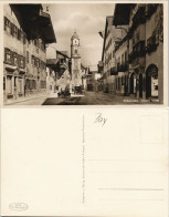 Ansichtskarte Mittenwald Oberer Markt Obermarkt, Autos, Geschäfte 1930 - Mittenwald