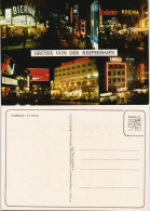 St. Pauli-Hamburg Reeperbahn Mehrbildkarte Abend-/Nachansichten 1975 - Autres & Non Classés