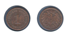 Allemagne  1 Pfennig  1894 D, Type 2, KM#10, Deutsches Reich, - 1 Pfennig