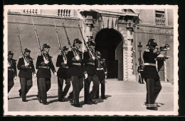 AK Monaco, Les Carabiniers De S.A.S. Le Prince De Monaco  - Autres & Non Classés