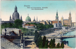 Innere Altstadt-Dresden Blick Auf Frauenkirche, Belvédère Und Kunstakademie 1908 - Dresden