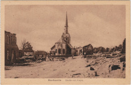 Bantheville Bantheville Eglise /Zerstörte Straße Mit Kirche, Ansichten Erster Weltkrieg 1918 - Autres & Non Classés