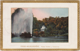 Bad Wilhelmshöhe-Kassel Cassel Große Fontaine Tempelchen (Parcepartout - Goldrand) 1917  - Kassel