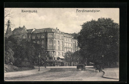 AK Hamburg, Ferdinandstor, Strassenpartie  - Mitte