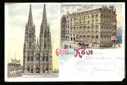 Lithographie Köln, Dom Und Hotel St. Paul  - Köln