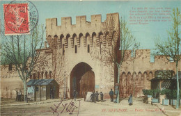 3 Superbes Cpa 84 AVIGNON. Porte Saint-Michel 1907, Place Horloge Et Chemin Ronde Palais Des Papes - Avignon