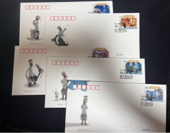 CHINA 2024-10 COMIC-STORY OF Avanti 5v FDC - Briefe U. Dokumente