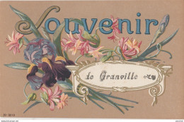 Z26- 50) GRANVILLE - SOUVENIR  - (CARTE FANTAISIE - GERBE DE FLEURS -  2  SCANS)    - Granville