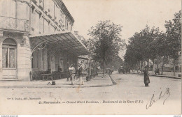 Z24-47) MARMANDE - GRAND HOTEL ROULEAU - BOULEVARD GARE - (ANIMEE - 2 SCANS) - Marmande