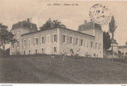 Z13- 47) NÉRAC - CHATEAU DU PIN- (ANIMEE - CHEVAL AVEC HERSE - 2 SCANS)  - Nerac