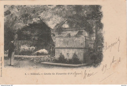 Z13- 47) NÉRAC - LA GARENNE - GROTTE DE FLEURETTE - (ANIMEE - OBLITERATION DE 1902 - 2 SCANS)  - Nerac