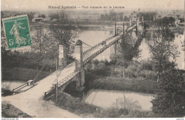 Z9- 47) LE MAS D'AGENAIS (LOT ET GARONNE) PONT SUSPENDU SUR LA GARONNE  - Autres & Non Classés