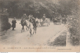 Z5- GUERRE 1914 - CONVOI DE SPAHIS MAROCAINS TRAVERSANT LA FORET DE COMPIEGNE (OISE) - ( MILITARIA - WW1 - SCANS) - Guerra 1914-18