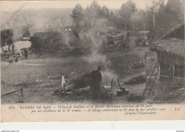 Z5- GUERRE DE 1914 - VILLAGE DE PAILLOTES ET DE HUTTES AFRICAINES CONSTRUIT EN 15 JOURS - MILITARIA - 2 SCANS) - War 1914-18