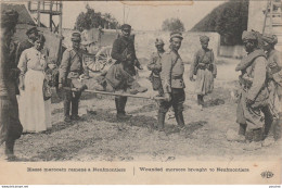 Z5- GUERRE 14/18 - NEUFMOUTIERS (SEINE ET MARNE) BLESSE MAROCAIN RAMENE  A NEUFMOUTIERS - MILITARIA - WW1  - 2 SCANS) - War 1914-18