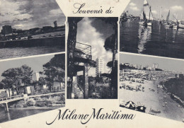 Cartolina Milano Marittima ( Ravenna ) Vedutine - Ravenna