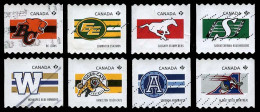 Canada (Scott No.2559-66 - CFL Teams) (o) Roulette / Coil Set Of 8 - Used Stamps