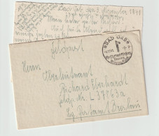 German Feldpost WW2 To Kyiv, Ukraine - Luftgau-Kommando Kiew Posted Bad Orb 4.11.1941 W/letter. Postal Weight 0,04 Kg. P - Militaria