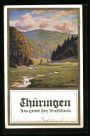 AK Bad Ilmenau /Thüringen, Das Grüne Herz Deutschlands, Landschaft  - Advertising