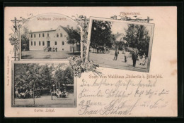 AK Zöckeritz Bei Bitterfeld, Gaststätte Waldhaus Zöckeritz Mit Garten Lokal, Forstmeisterei  - Bitterfeld