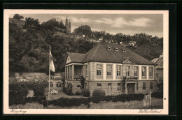 AK Würzburg, Walhallahaus Mit Fahne  - Other & Unclassified